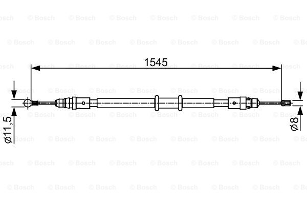 Cablu, frana de parcare 1 987 482 551 BOSCH
