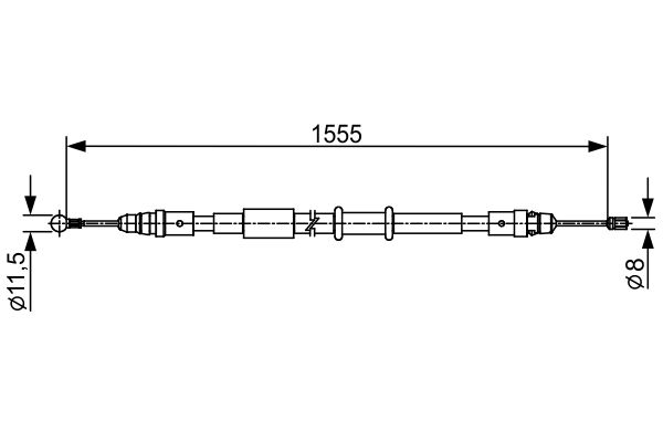 Cablu, frana de parcare 1 987 482 552 BOSCH