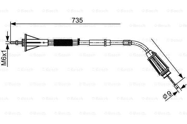 Cablu, frana de parcare 1 987 482 554 BOSCH