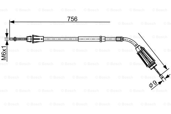 Cablu, frana de parcare 1 987 482 556 BOSCH
