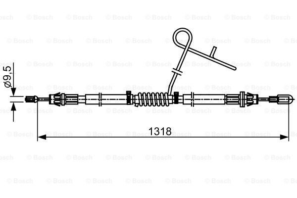 Cablu, frana de parcare 1 987 482 559 BOSCH