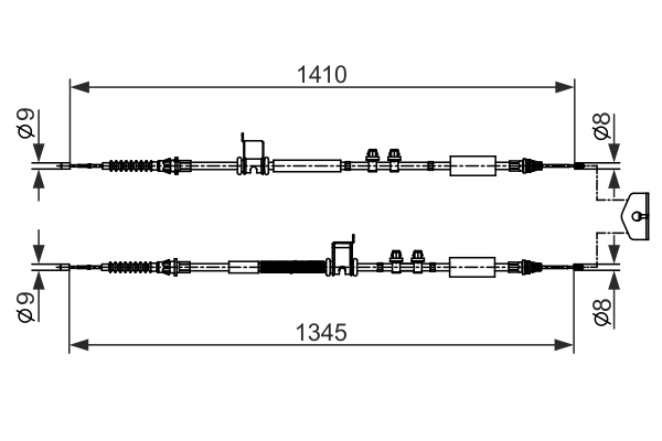 Cablu, frana de parcare 1 987 482 560 BOSCH