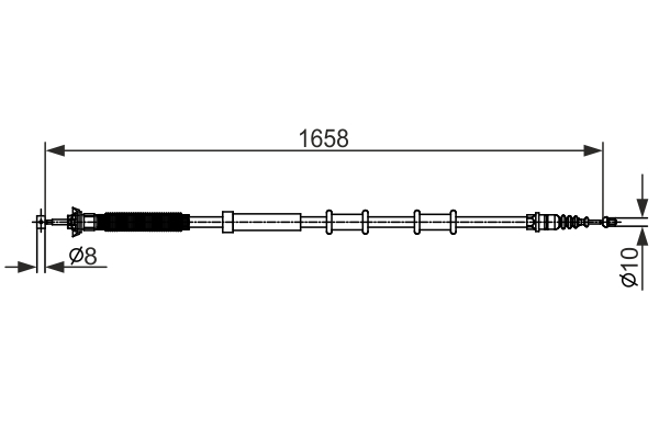 Cablu, frana de parcare 1 987 482 581 BOSCH