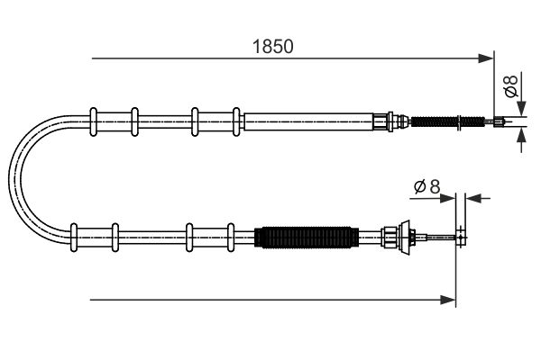 Cablu, frana de parcare 1 987 482 592 BOSCH