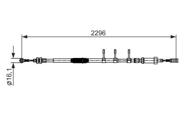Cablu, frana de parcare 1 987 482 595 BOSCH