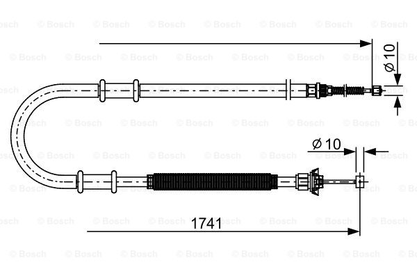 Cablu, frana de parcare 1 987 482 599 BOSCH