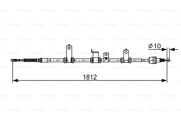 Cablu, frana de parcare 1 987 482 615 BOSCH