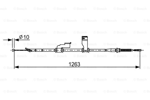Cablu, frana de parcare 1 987 482 617 BOSCH