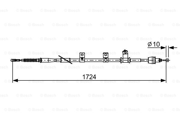 Cablu, frana de parcare 1 987 482 619 BOSCH