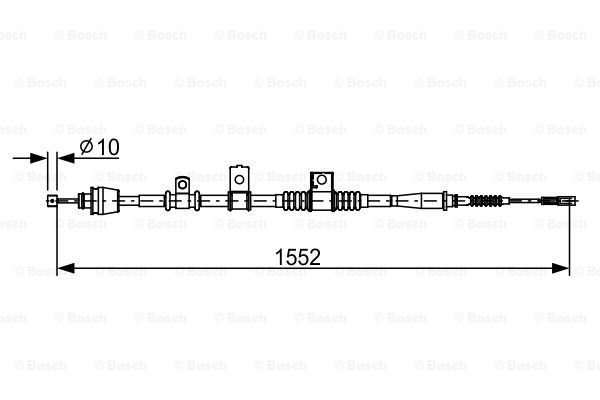 Cablu, frana de parcare 1 987 482 620 BOSCH