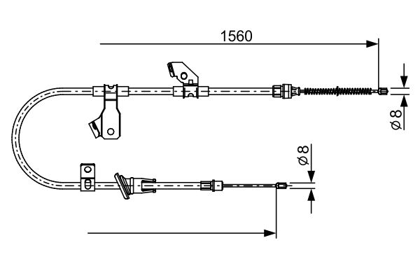 Cablu, frana de parcare 1 987 482 626 BOSCH