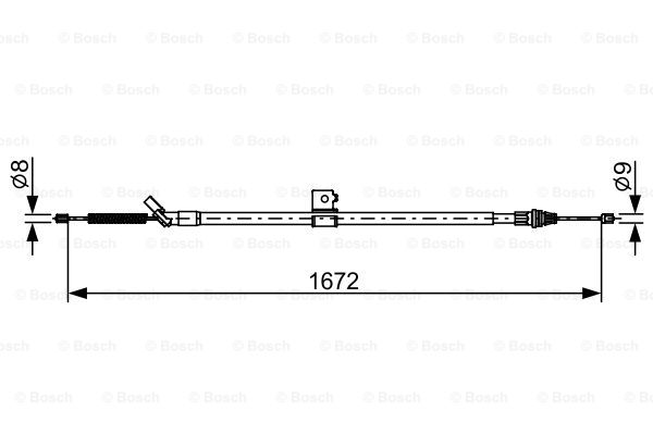 Cablu, frana de parcare 1 987 482 630 BOSCH