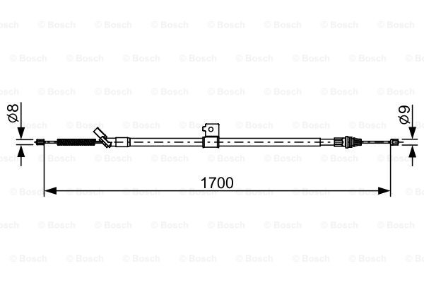 Cablu, frana de parcare 1 987 482 631 BOSCH