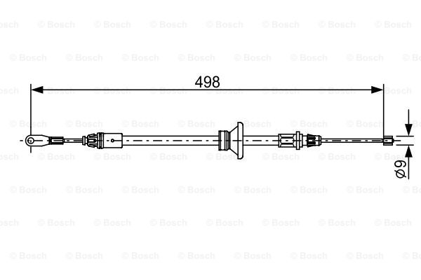 Cablu, frana de parcare 1 987 482 632 BOSCH