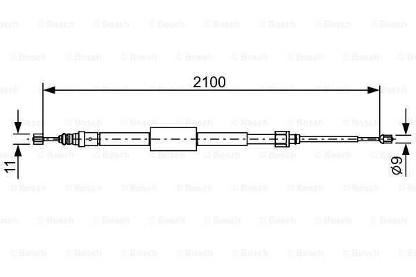 Cablu, frana de parcare 1 987 482 635 BOSCH