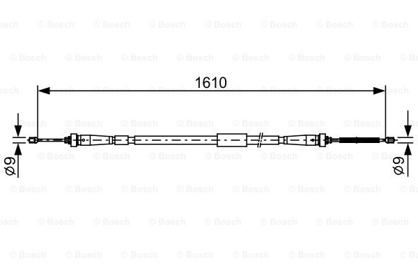 Cablu, frana de parcare 1 987 482 636 BOSCH
