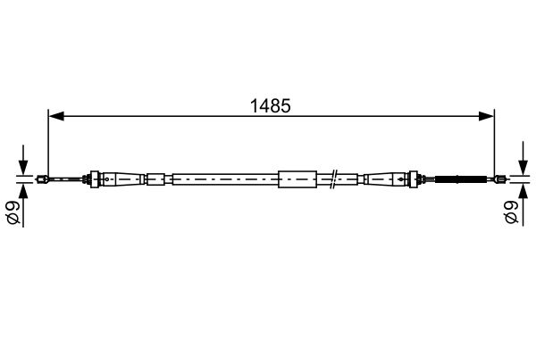 Cablu, frana de parcare 1 987 482 637 BOSCH