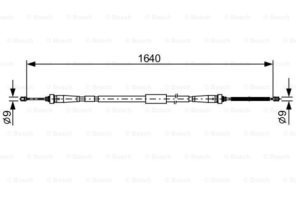 Cablu, frana de parcare 1 987 482 638 BOSCH