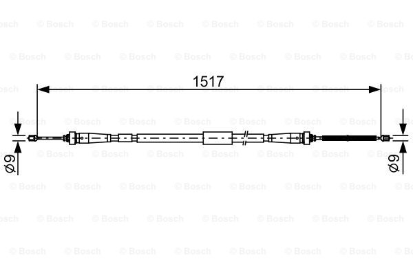 Cablu, frana de parcare 1 987 482 639 BOSCH