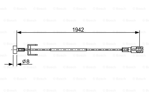 Cablu, frana de parcare 1 987 482 643 BOSCH
