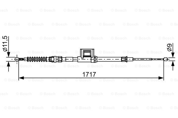Cablu, frana de parcare 1 987 482 644 BOSCH