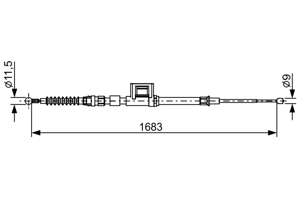Cablu, frana de parcare 1 987 482 645 BOSCH