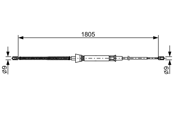 Cablu, frana de parcare 1 987 482 646 BOSCH