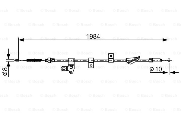 Cablu, frana de parcare 1 987 482 650 BOSCH
