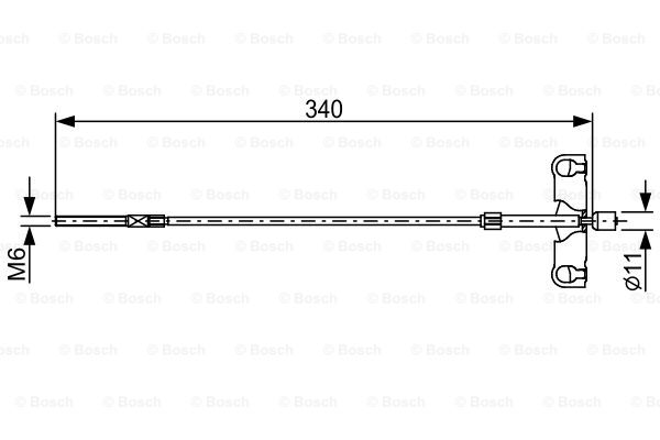 Cablu, frana de parcare 1 987 482 651 BOSCH