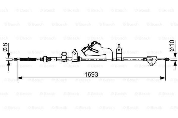 Cablu, frana de parcare 1 987 482 657 BOSCH