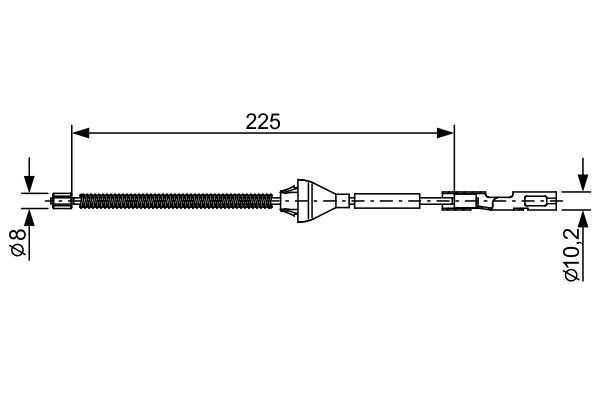 Cablu, frana de parcare 1 987 482 705 BOSCH