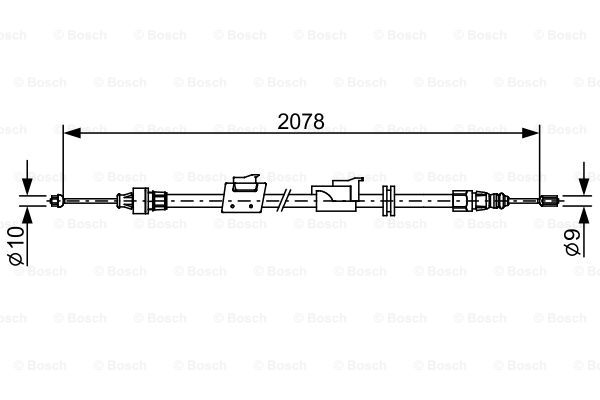 Cablu, frana de parcare 1 987 482 706 BOSCH