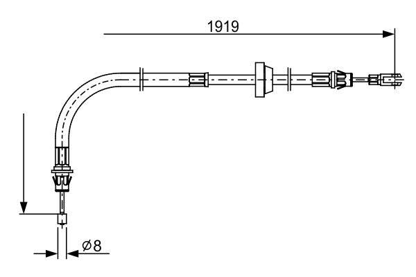 Cablu, frana de parcare 1 987 482 710 BOSCH