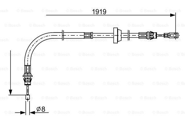 Cablu, frana de parcare 1 987 482 710 BOSCH