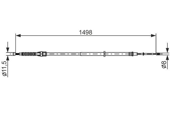 Cablu, frana de parcare 1 987 482 789 BOSCH