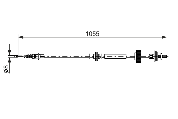 Cablu, frana de parcare 1 987 482 791 BOSCH