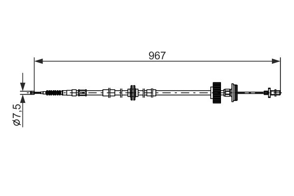 Cablu, frana de parcare 1 987 482 794 BOSCH