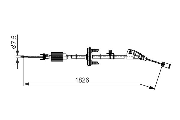 Cablu, frana de parcare 1 987 482 795 BOSCH