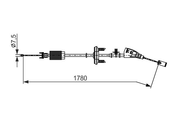 Cablu, frana de parcare 1 987 482 796 BOSCH