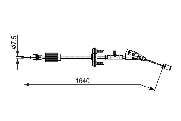 Cablu, frana de parcare 1 987 482 798 BOSCH