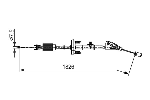 Cablu, frana de parcare 1 987 482 799 BOSCH