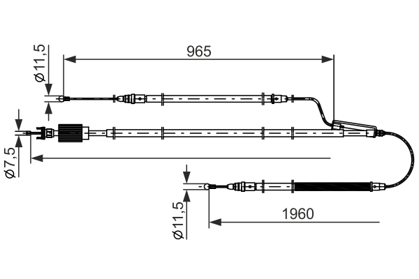 Cablu, frana de parcare 1 987 482 805 BOSCH