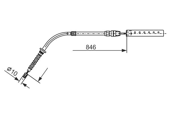 Cablu, frana de parcare 1 987 482 866 BOSCH