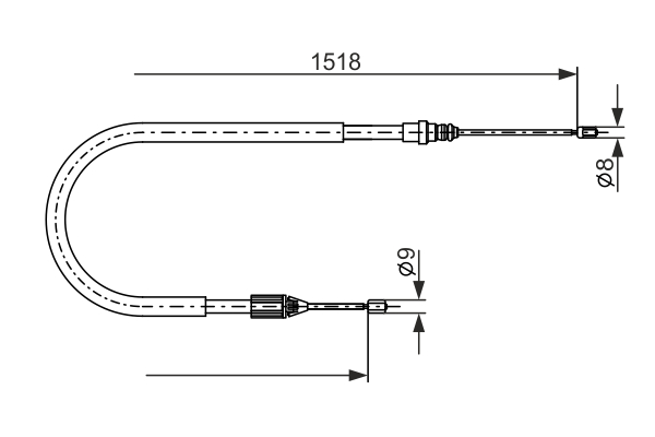 Cablu, frana de parcare 1 987 482 871 BOSCH
