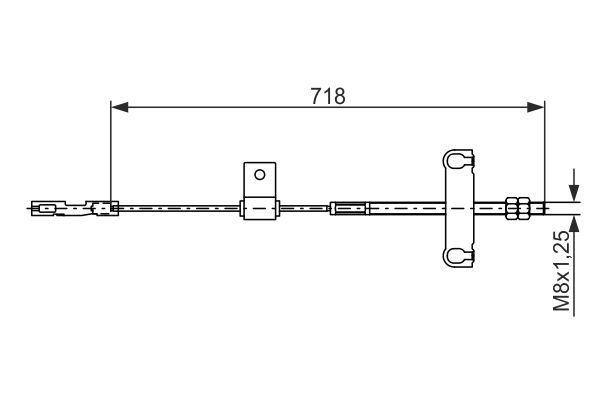 Cablu, frana de parcare 1 987 482 877 BOSCH