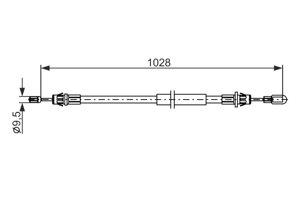 Cablu, frana de parcare 1 987 482 880 BOSCH