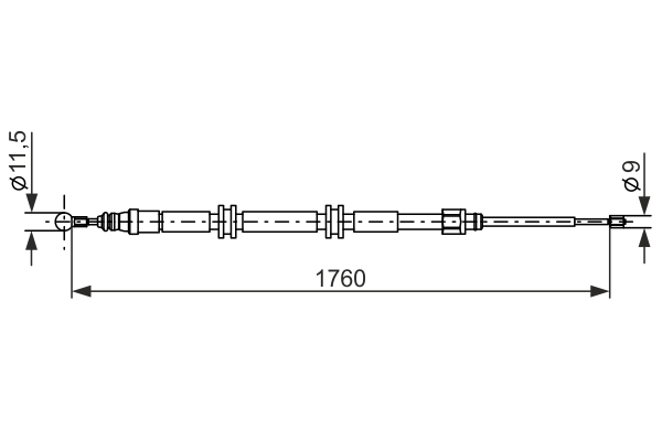 Cablu, frana de parcare 1 987 482 889 BOSCH