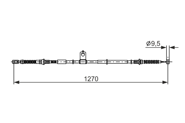 Cablu, frana de parcare 1 987 482 898 BOSCH