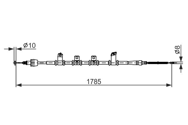Cablu, frana de parcare 1 987 482 921 BOSCH