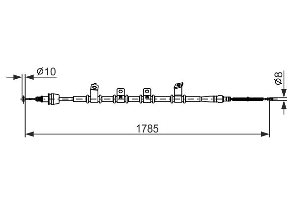 Cablu, frana de parcare 1 987 482 922 BOSCH